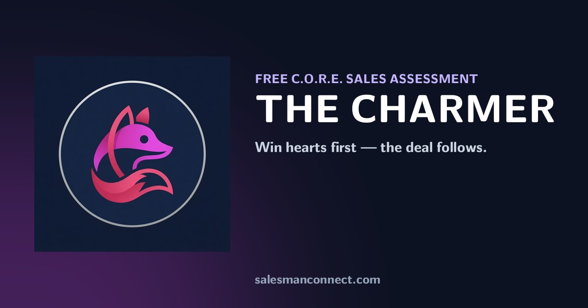 The Charmer, free C.O.R.E. sales personality assessment result