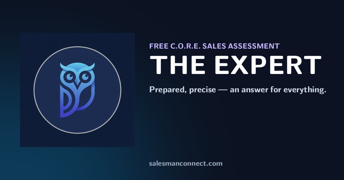 The Expert, free C.O.R.E. sales personality assessment result